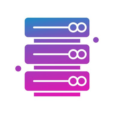 Vektör sunucu web simgesi