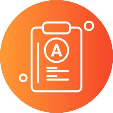 Belgenin vektör illüstrasyonu, basit simge tasarımı