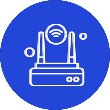 Nesnelerin internet konseptinin basit vektör simgesi