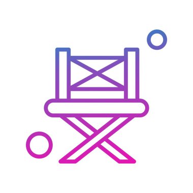  Sandalye Simgesi, vektör illüstrasyonu