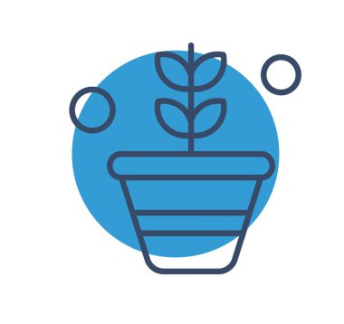 Çiçek simgesinin vektör illüstrasyonu