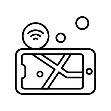 Nesnelerin internet konseptinin basit vektör simgesi