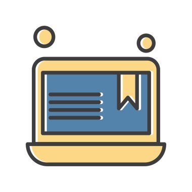 dizüstü bilgisayar simgesi, vektör illüstrasyonu