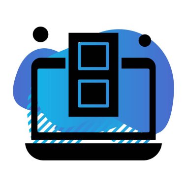  dizüstü bilgisayar simgesi, vektör illüstrasyonu