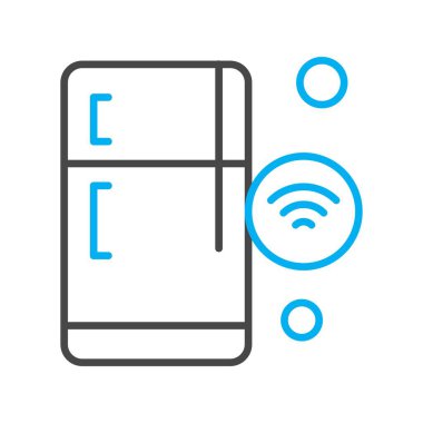 Nesnelerin internet konseptinin basit vektör simgesi