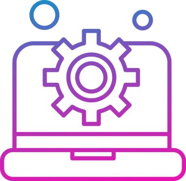 dizüstü bilgisayar simgesi, vektör illüstrasyonu