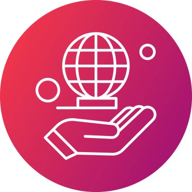 Vektör el ağ simgesi