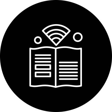 Bir kitap simgesinin vektör illüstrasyonu