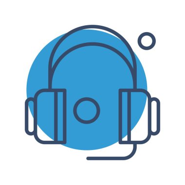 kulaklık simgesi vektör illüstrasyonu