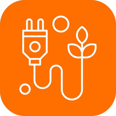 Eko buji simgesi. vektör illüstrasyonu