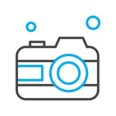 Kamera simgesi. Vektör illüstrasyonu