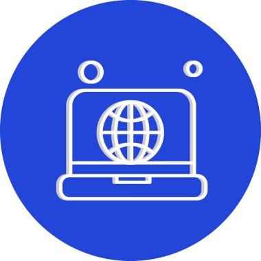 mavi arkaplanda bilgisayar simgesi