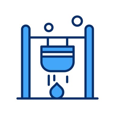 Modern b 'nin vektör illüstrasyonu ikon yağ damlasından yoksun