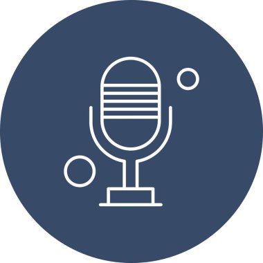 mikrofon vektör simgesi. ses işareti. karaoke sembolü