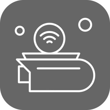 Nesnelerin internet konseptinin basit vektör simgesi