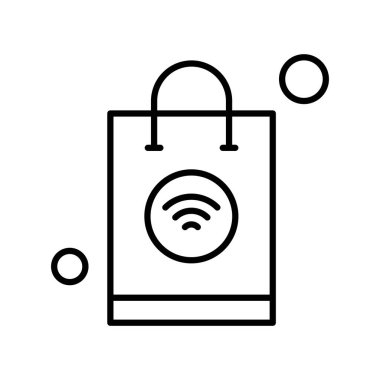 Nesnelerin internet konseptinin basit vektör simgesi