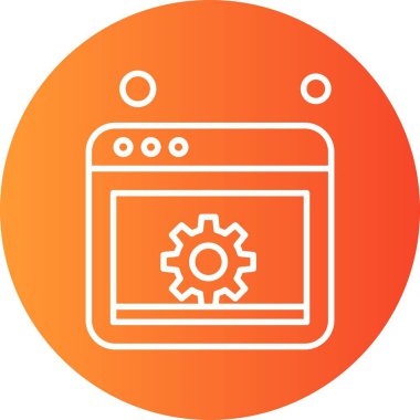 Vektör web sitesi simgesi, vektör, illüstrasyon, iş ve yönetim kavramı