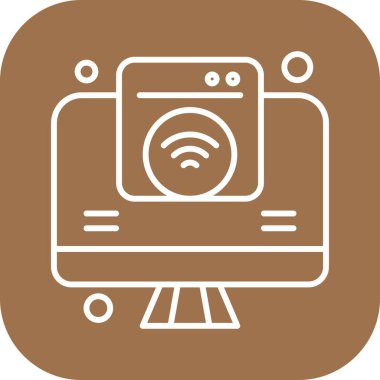 Nesnelerin internet konseptinin basit vektör simgesi