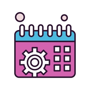  Vektör takvim simgesi, vektör, illüstrasyon, iş ve yönetim kavramı