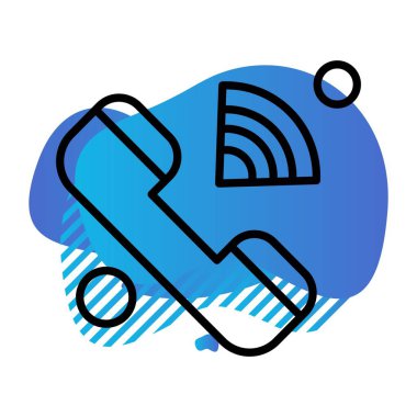 Vektör illüstrasyonu modern simge, telefon bağlantısı konsepti 