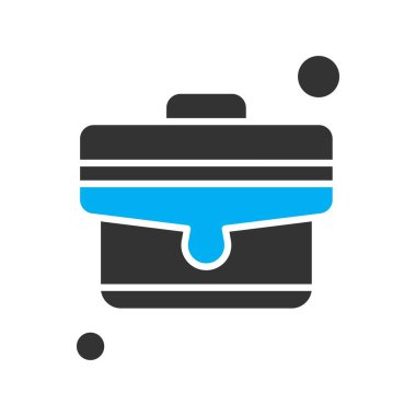 Vektör valiz simgesi, vektör, illüstrasyon, iş ve yönetim kavramı