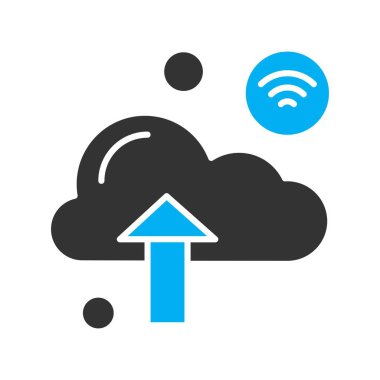 Nesnelerin internet konseptinin basit vektör simgesi