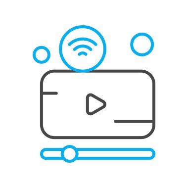 Nesnelerin internet konseptinin basit vektör simgesi