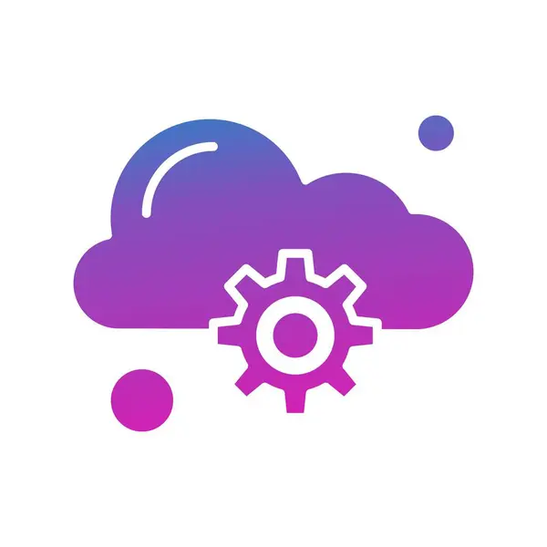 Icône Cloud Vectoriel Vecteur Illustration Concept Entreprise Gestion — Image vectorielle