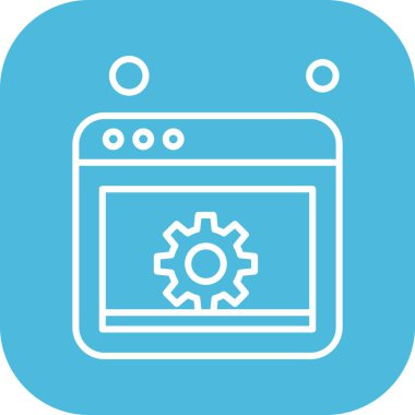 Vektör web sitesi simgesi, vektör, illüstrasyon, iş ve yönetim kavramı