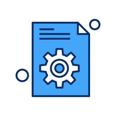  Vektör belge simgesi, vektör, illüstrasyon, iş ve yönetim kavramı