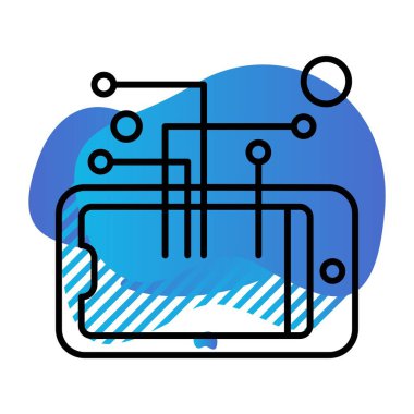 teknoloji konsept simgesi, vektör illüstrasyonu