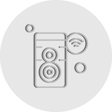 Nesnelerin internet konseptinin basit vektör simgesi