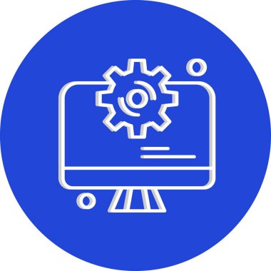 Vektör lcd simgesi, vektör, illüstrasyon, iş ve yönetim kavramı