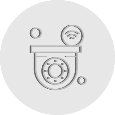 Nesnelerin internet konseptinin basit vektör simgesi