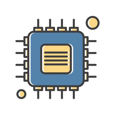teknoloji konsept simgesi, vektör illüstrasyonu