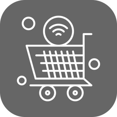 Nesnelerin internet konseptinin basit vektör simgesi