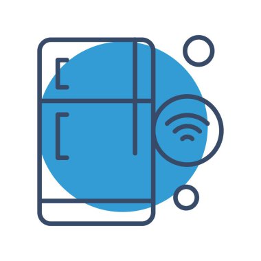 Nesnelerin internet konseptinin basit vektör simgesi