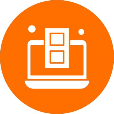 dizüstü bilgisayar simgesi, vektör illüstrasyonu