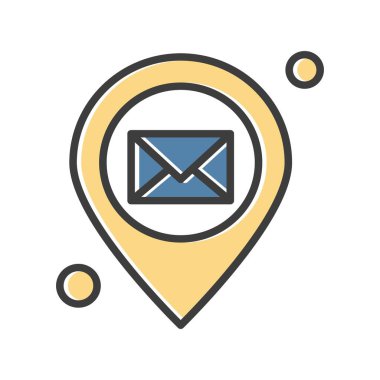 konum web simgesi, vektör illüstrasyonu