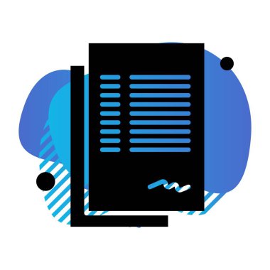 belge simgesi, vektör çizimi