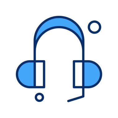  Kulaklık Simgesi vektör çizimi 