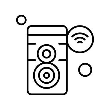 Nesnelerin internet konseptinin basit vektör simgesi