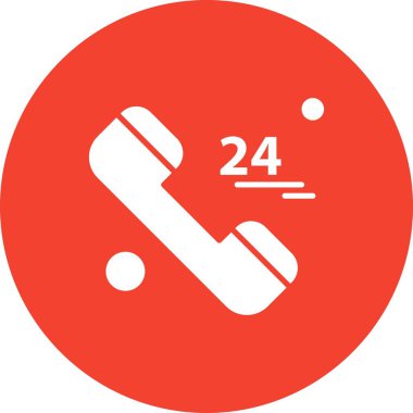 Vektör 24 saat uyarı simgesi