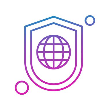 Vektör kalkanı ağ simgesi