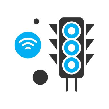 trafik sinyali simgesi, vektör illüstrasyonu