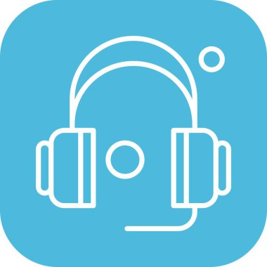 Vektör kulaklığı web simgesi
