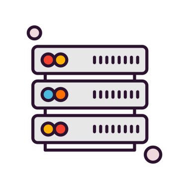 Vektör sunucu web simgesi