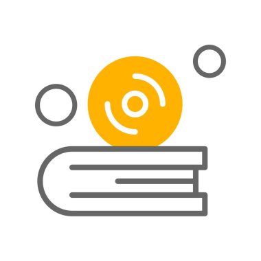  Vektör cd Simgesi, basit web illüstrasyonu 