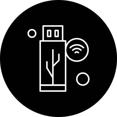 Nesnelerin internet konseptinin basit vektör simgesi