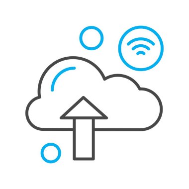 Nesnelerin internet konseptinin basit vektör simgesi